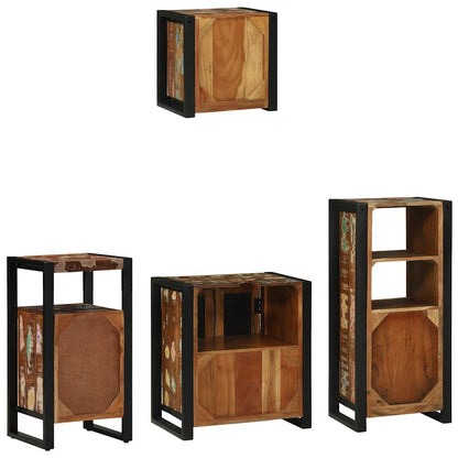 Set di mobili per il bagno 4 pcs Legno Recuperato Massello | homemem39