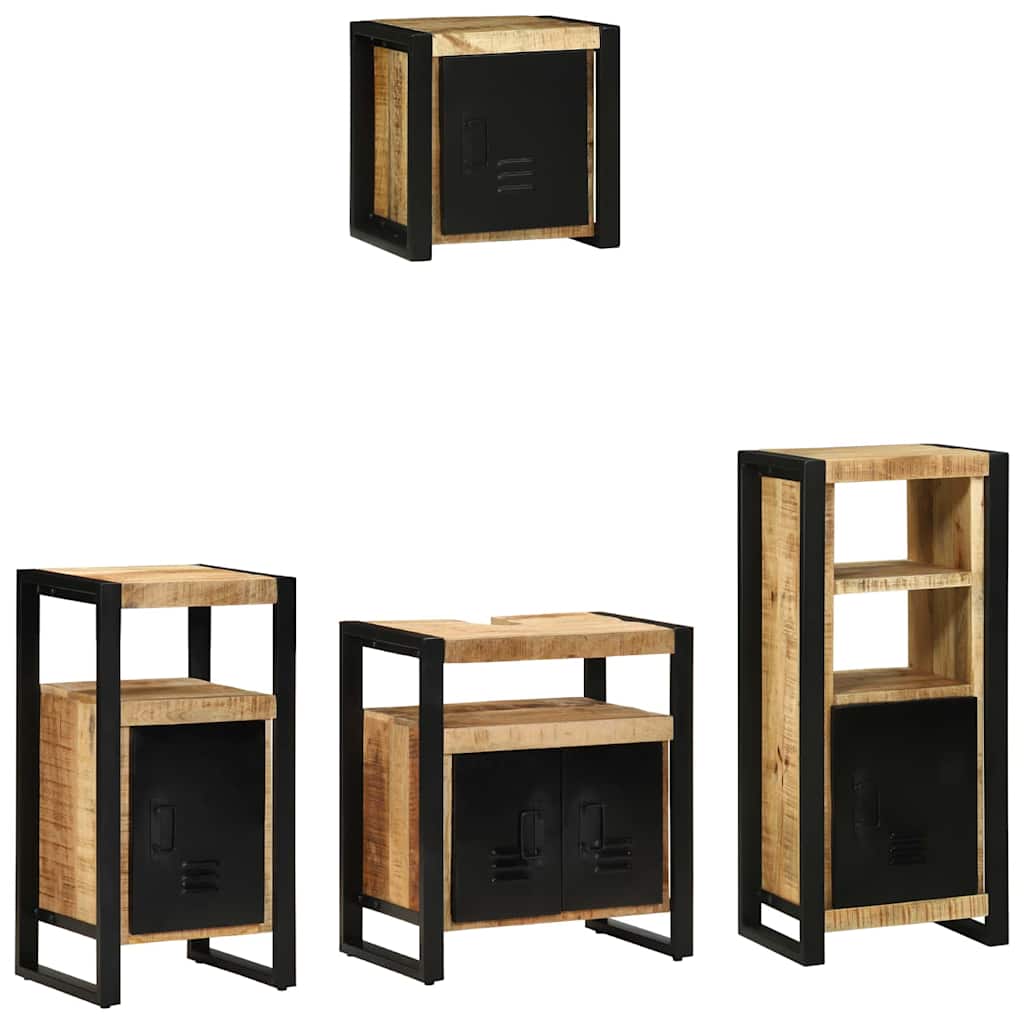 Set di mobili per il bagno 4 pcs Legno di mango massello