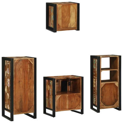 Set di mobili per il bagno 4 pcs Legno Recuperato Massello | homemem39