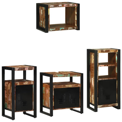 Set di mobili per il bagno 4 pcs Legno Recuperato Massello | homemem39