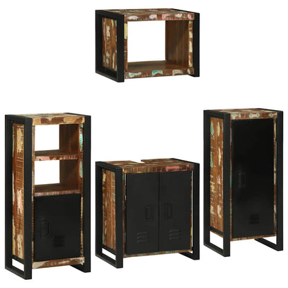 Set di mobili per il bagno 4 pcs Legno massello riciclato | homemem39