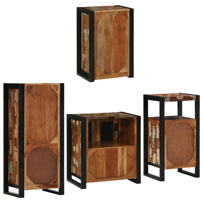 Set di mobili per il bagno 4 pcs Legno massello riciclato | homemem39