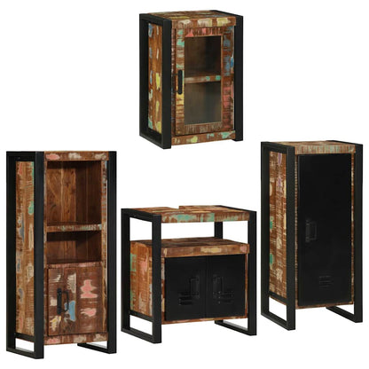 Set di mobili per il bagno 4 pcs Legno massello riciclato | homemem39
