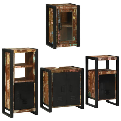 Set di mobili per il bagno 4 pcs Legno massello riciclato | homemem39