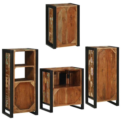 Set di mobili per il bagno 4 pcs Legno massello riciclato | homemem39
