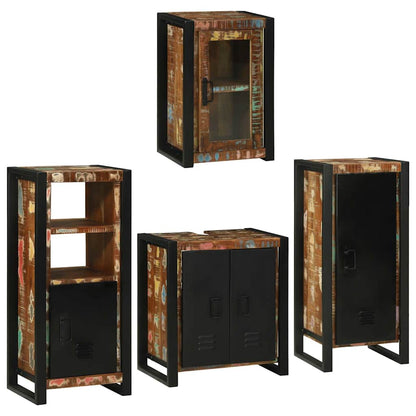 Set di mobili per il bagno 4 pcs Legno massello riciclato | homemem39