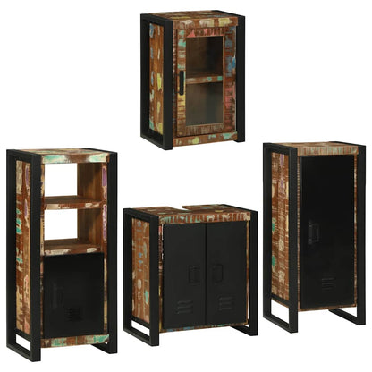 Set di mobili per il bagno 4 pcs Legno massello riciclato | homemem39