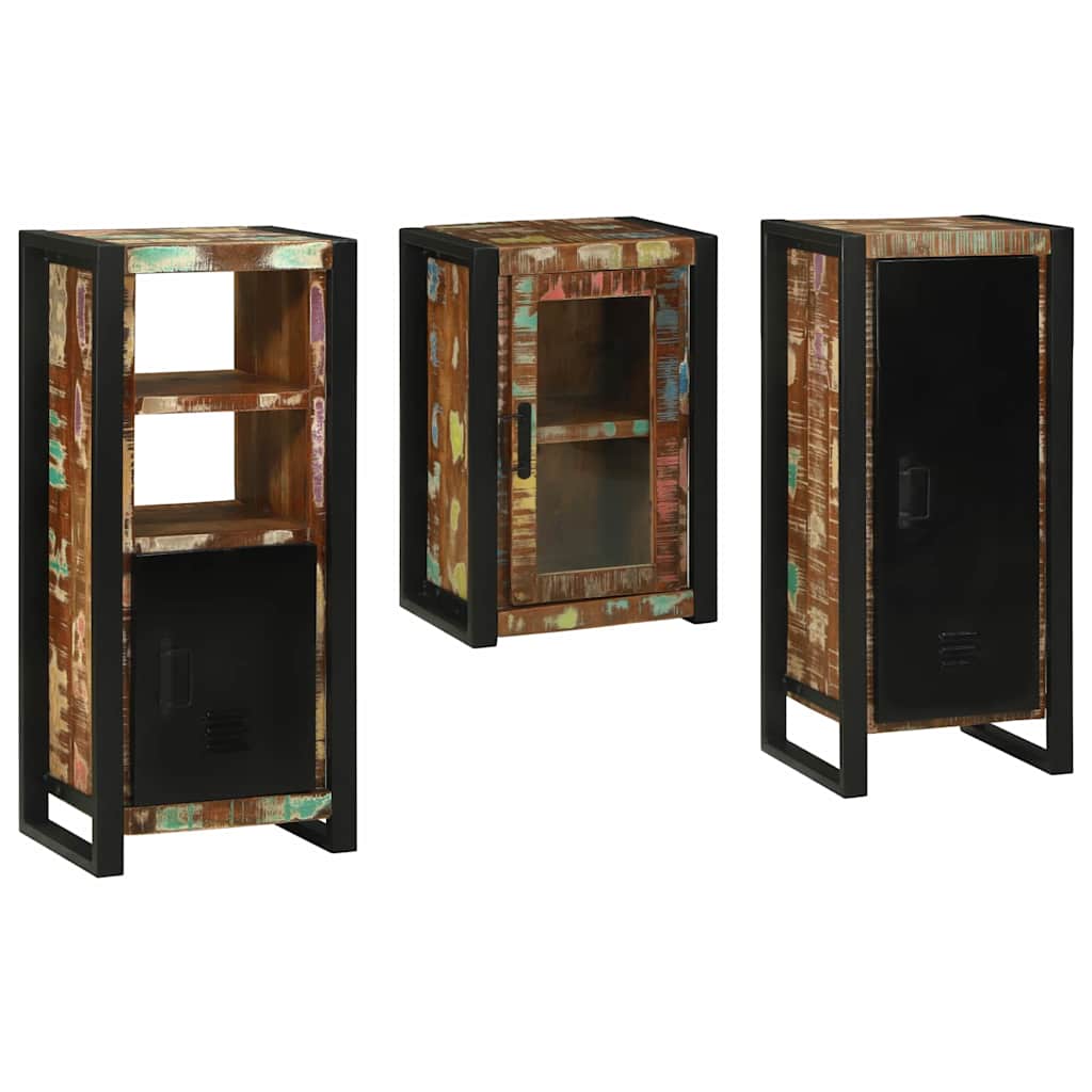 Set di mobili per il bagno 3 pcs Legno massello riciclato | homemem39