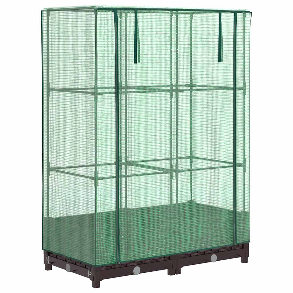 Letto Rialzato con Copertura Serra Effetto Rattan 80x40x123 cm | homemem39