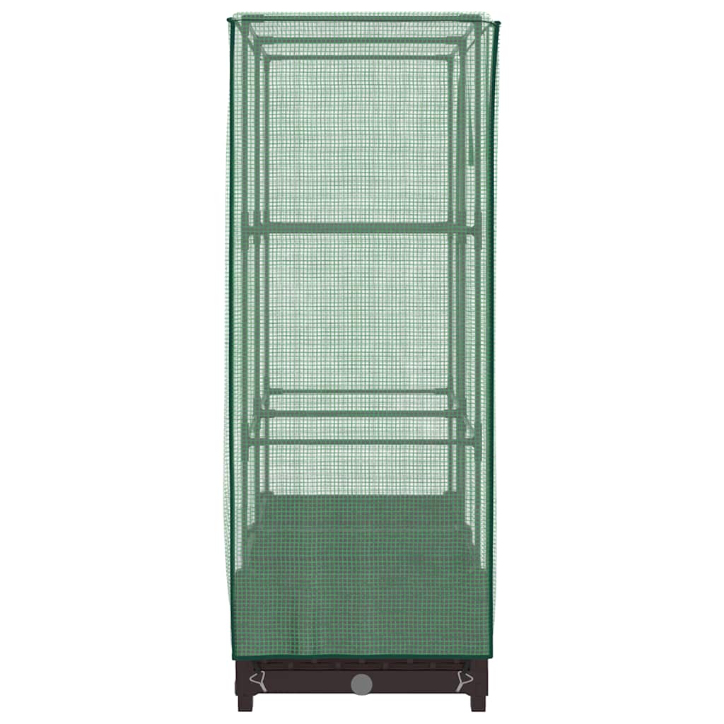 Letto Rialzato con Copertura Serra Effetto Rattan 80x40x123 cm | homemem39