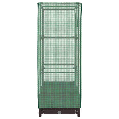 Letto Rialzato con Copertura Serra Effetto Rattan 80x40x123 cm | homemem39