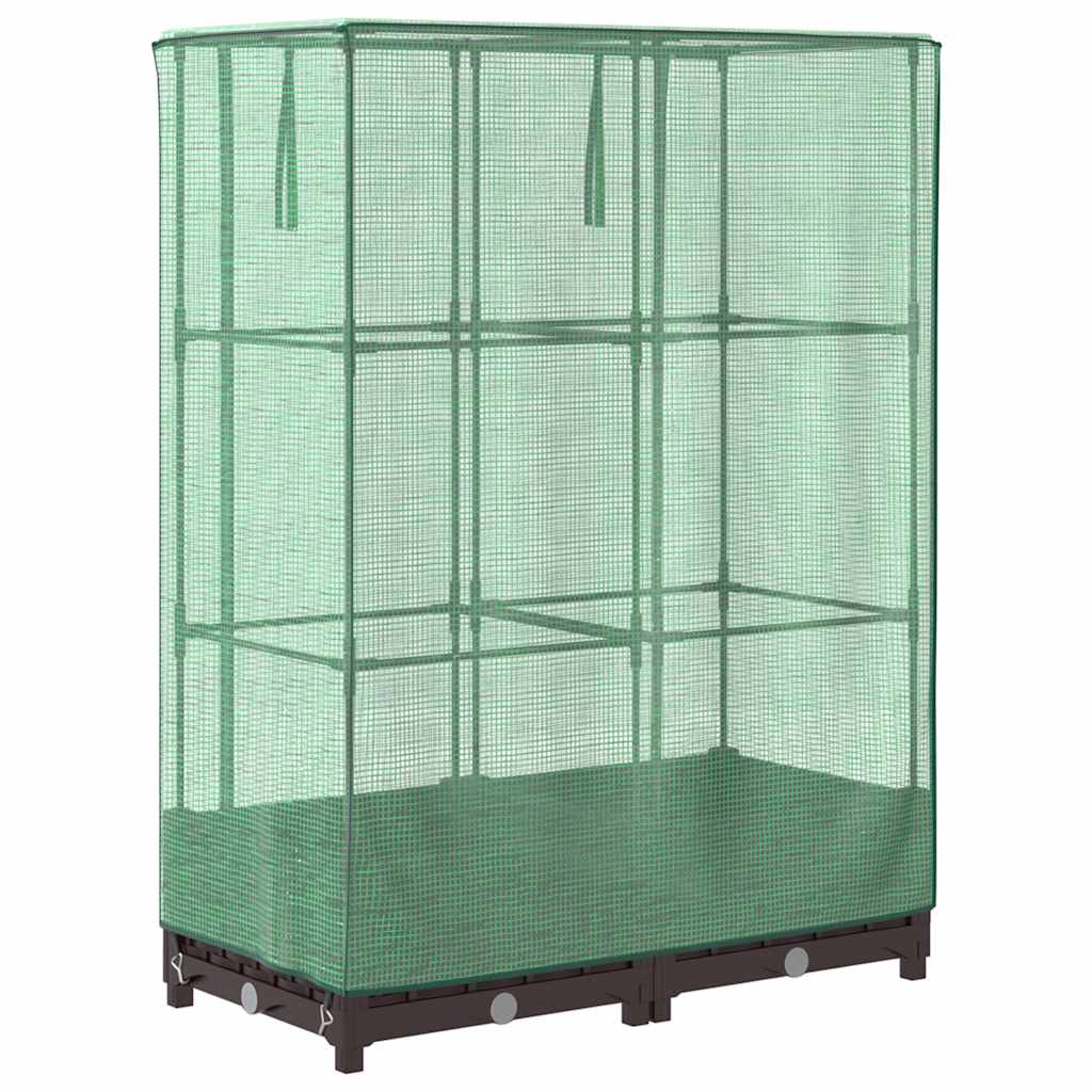Letto Rialzato con Copertura Serra Effetto Rattan 80x40x123 cm | homemem39