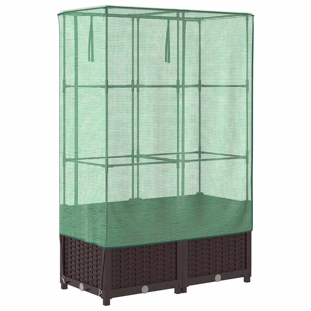 Letto Rialzato con Copertura Serra Effetto Rattan 80x40x138 cm - homemem39