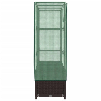 Letto Rialzato con Copertura Serra Effetto Rattan 120x40x138 cm - homemem39