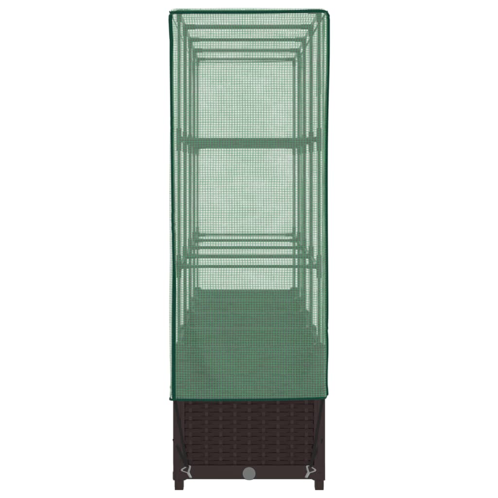 Letto Rialzato con Copertura Serra Effetto Rattan 160x40x138 cm - homemem39