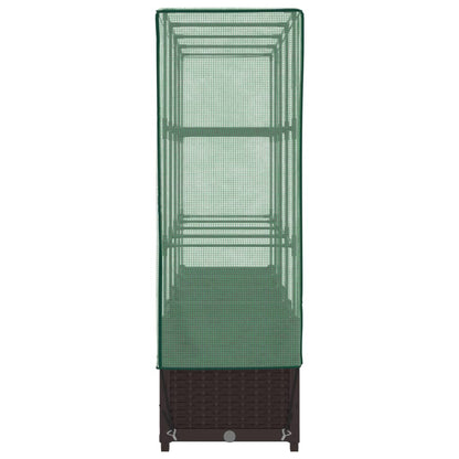 Letto Rialzato con Copertura Serra Effetto Rattan 160x40x138 cm - homemem39