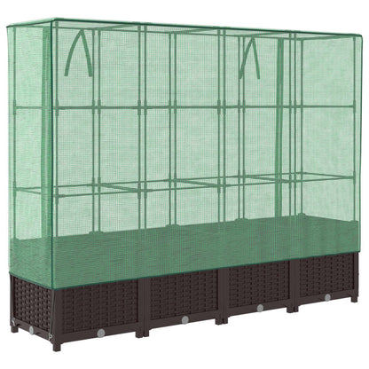 Letto Rialzato con Copertura Serra Effetto Rattan 160x40x138 cm - homemem39