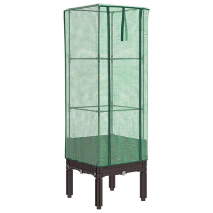 Letto Rialzato con Copertura Serra Effetto Rattan 40x40x140 cm | homemem39