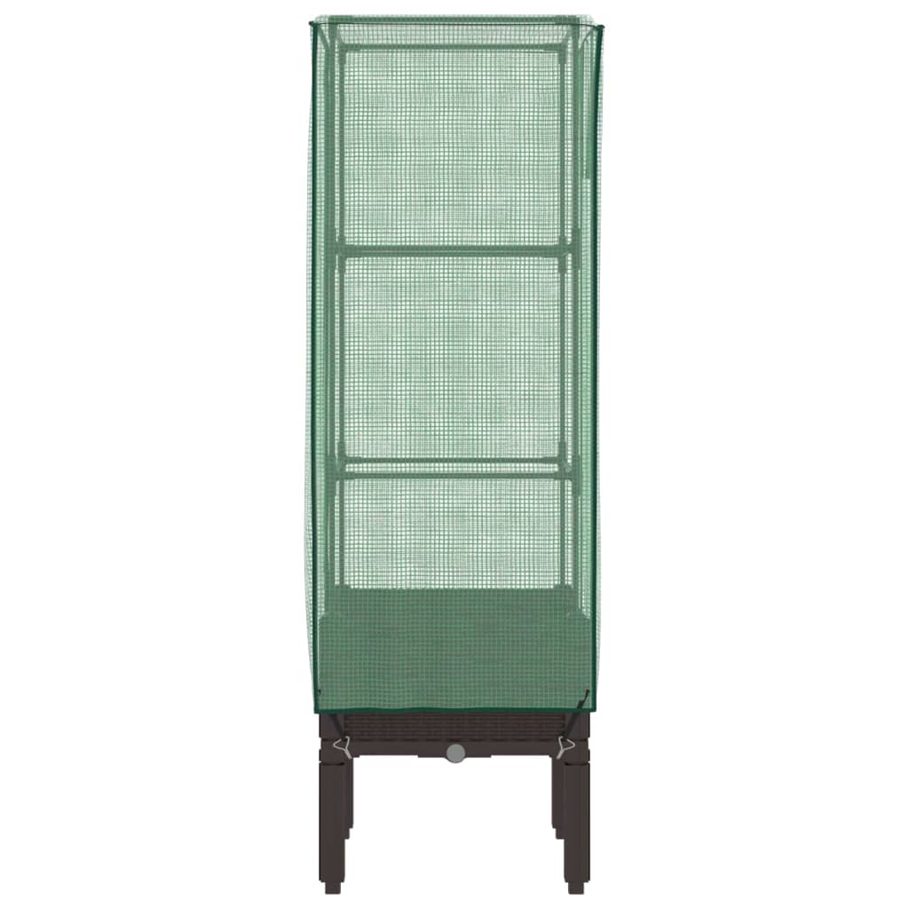 Letto Rialzato con Copertura Serra Effetto Rattan 40x40x140 cm | homemem39