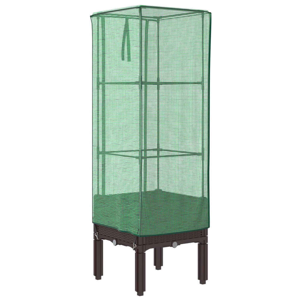 Letto Rialzato con Copertura Serra Effetto Rattan 40x40x140 cm | homemem39
