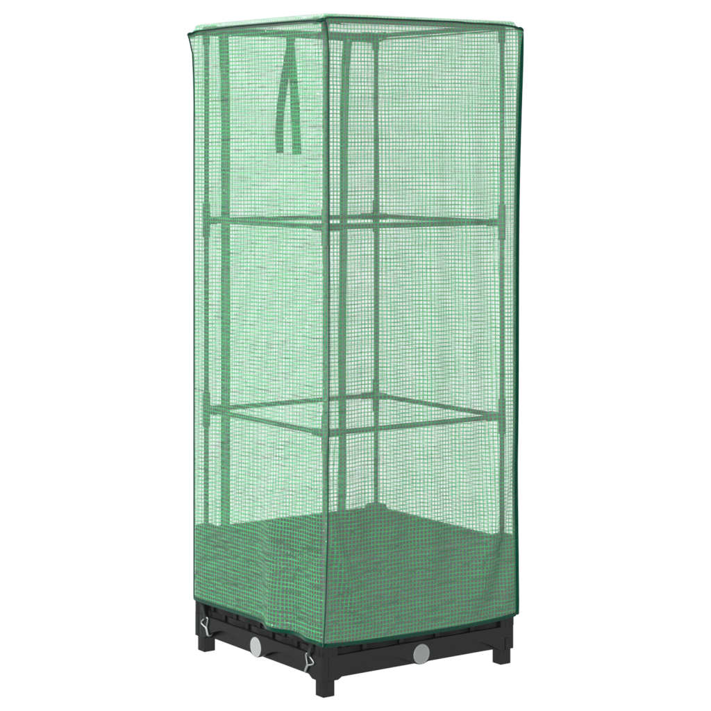 Letto Rialzato con Copertura Serra Effetto Rattan 40x40x123 cm - homemem39