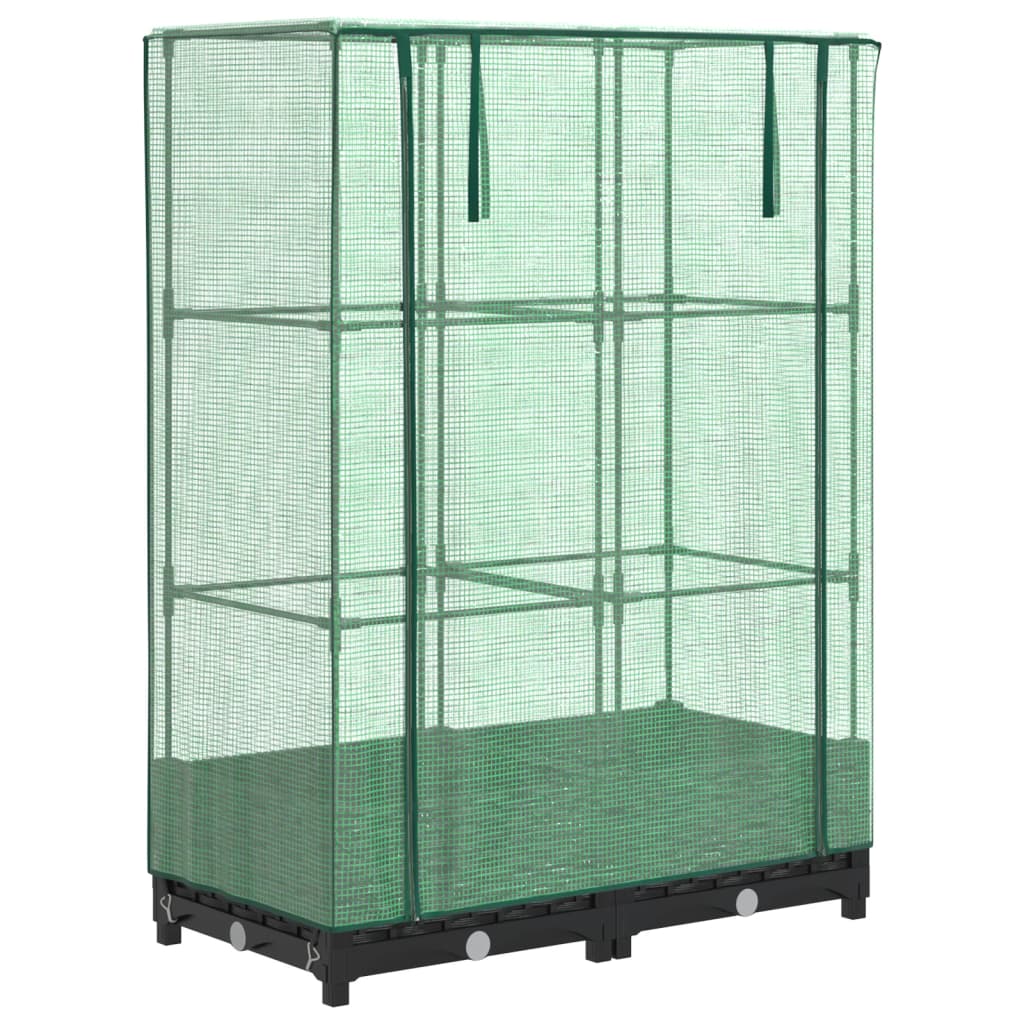 Letto Rialzato con Copertura Serra Effetto Rattan 80x40x123 cm - homemem39