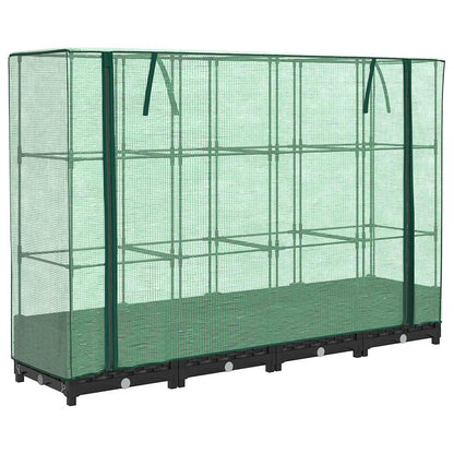 Letto Rialzato con Copertura Serra Effetto Rattan 160x40x123 cm - homemem39