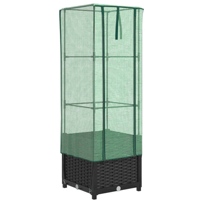 Letto Rialzato con Copertura Serra Effetto Rattan 40x40x139 cm - homemem39