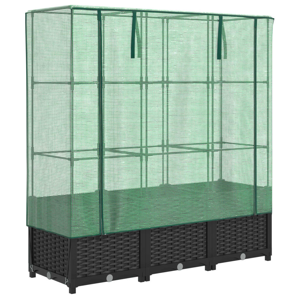 Letto Rialzato con Copertura Serra Effetto Rattan 120x40x138 cm - homemem39