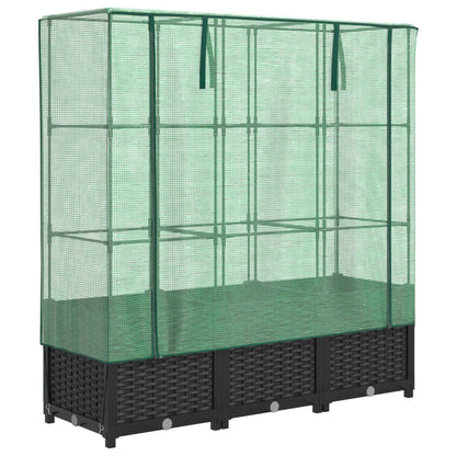 Letto Rialzato con Copertura Serra Effetto Rattan 120x40x138 cm - homemem39