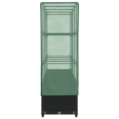 Letto Rialzato con Copertura Serra Effetto Rattan 160x40x138 cm - homemem39