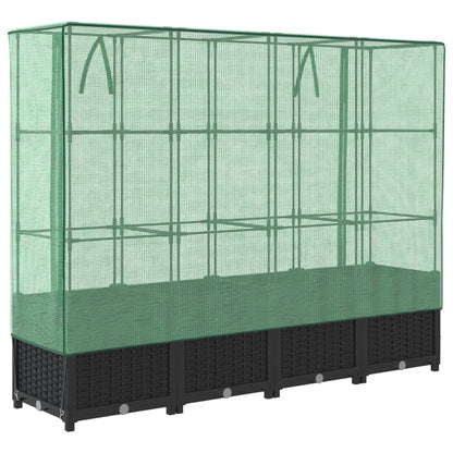Letto Rialzato con Copertura Serra Effetto Rattan 160x40x138 cm - homemem39