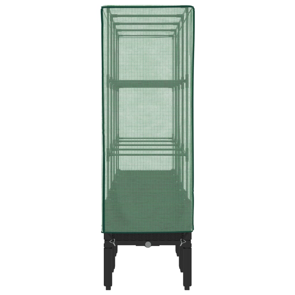 Letto Rialzato con Copertura Serra Effetto Rattan 160x40x140 cm - homemem39