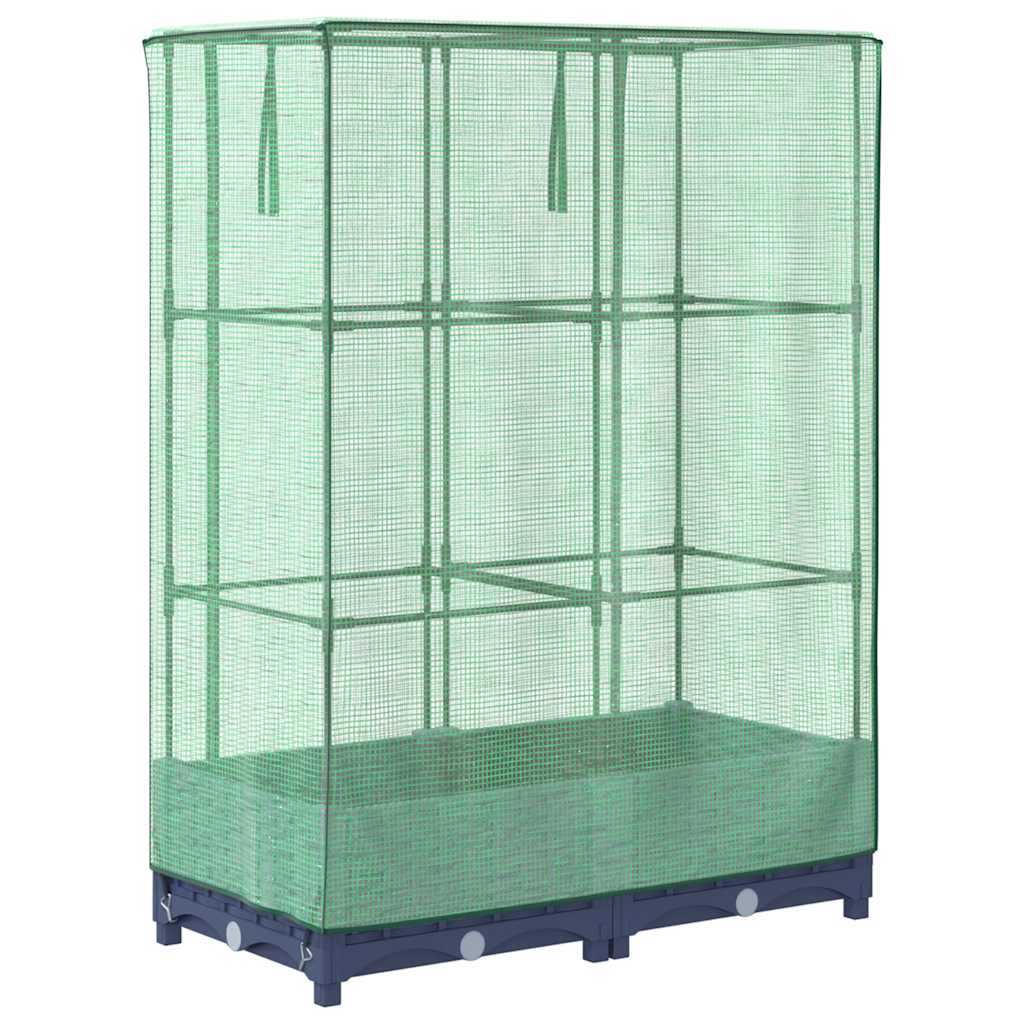 Letto Rialzato con Copertura Serra Effetto Rattan 80x40x123 cm