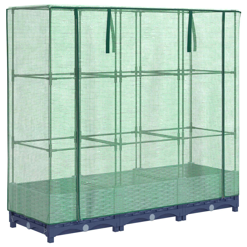 Letto rialzato con copertura per serra effetto rattan 120x40x123 cm