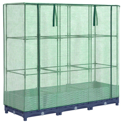 Letto rialzato con copertura per serra effetto rattan 120x40x123 cm