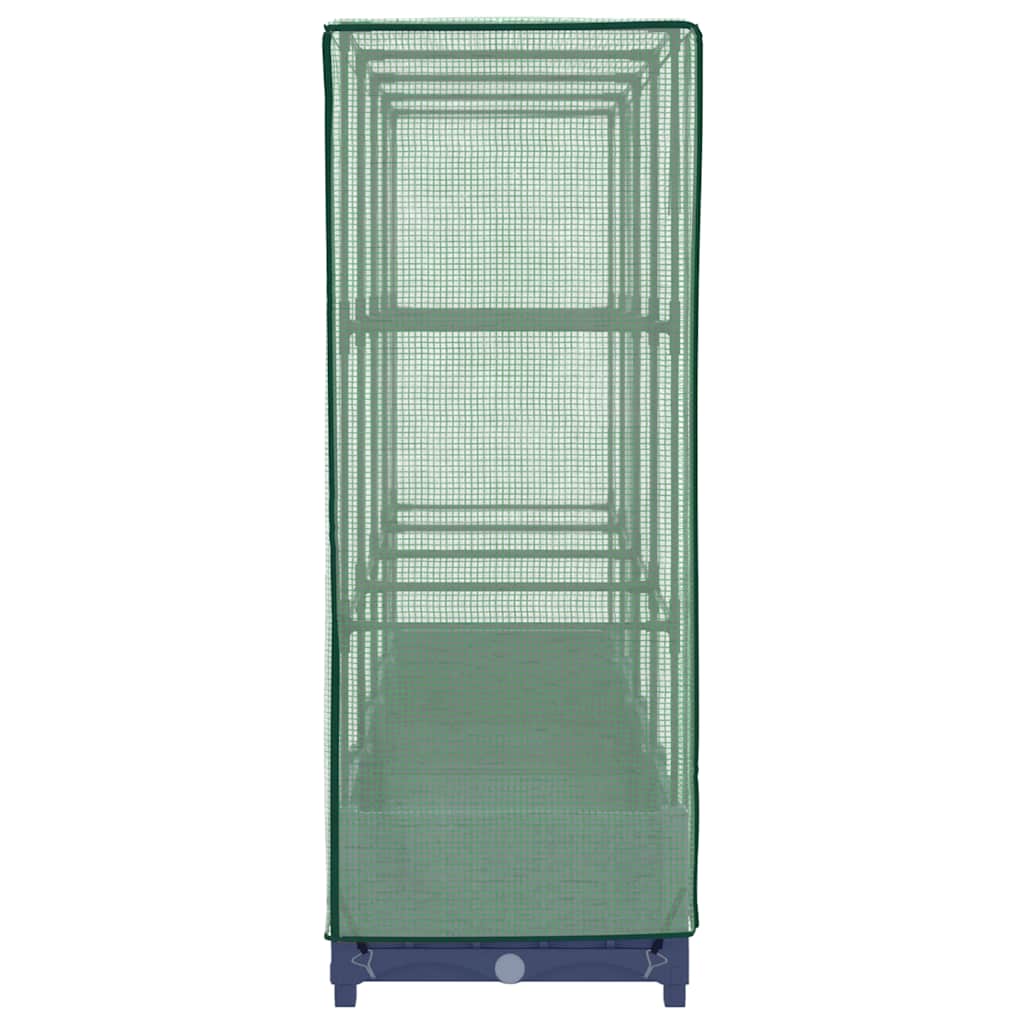 Letto rialzato con copertura per serra effetto rattan 160x40x123 cm