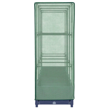 Letto rialzato con copertura per serra effetto rattan 160x40x123 cm