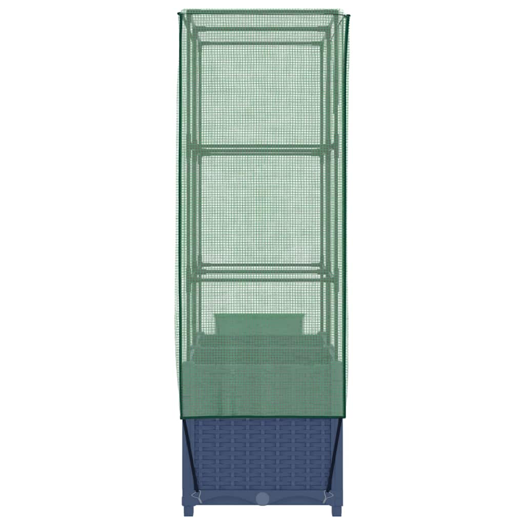 Letto Rialzato con Copertura Serra Effetto Rattan 80x40x138 cm - homemem39
