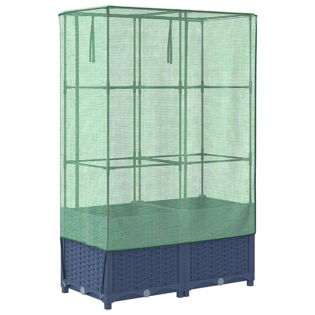 Letto Rialzato con Copertura Serra Effetto Rattan 80x40x138 cm - homemem39