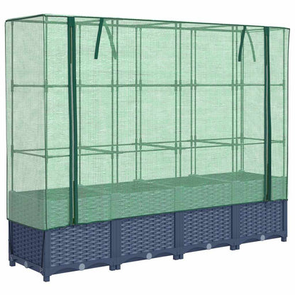 Letto Rialzato con Copertura Serra Effetto Rattan 160x40x138 cm - homemem39