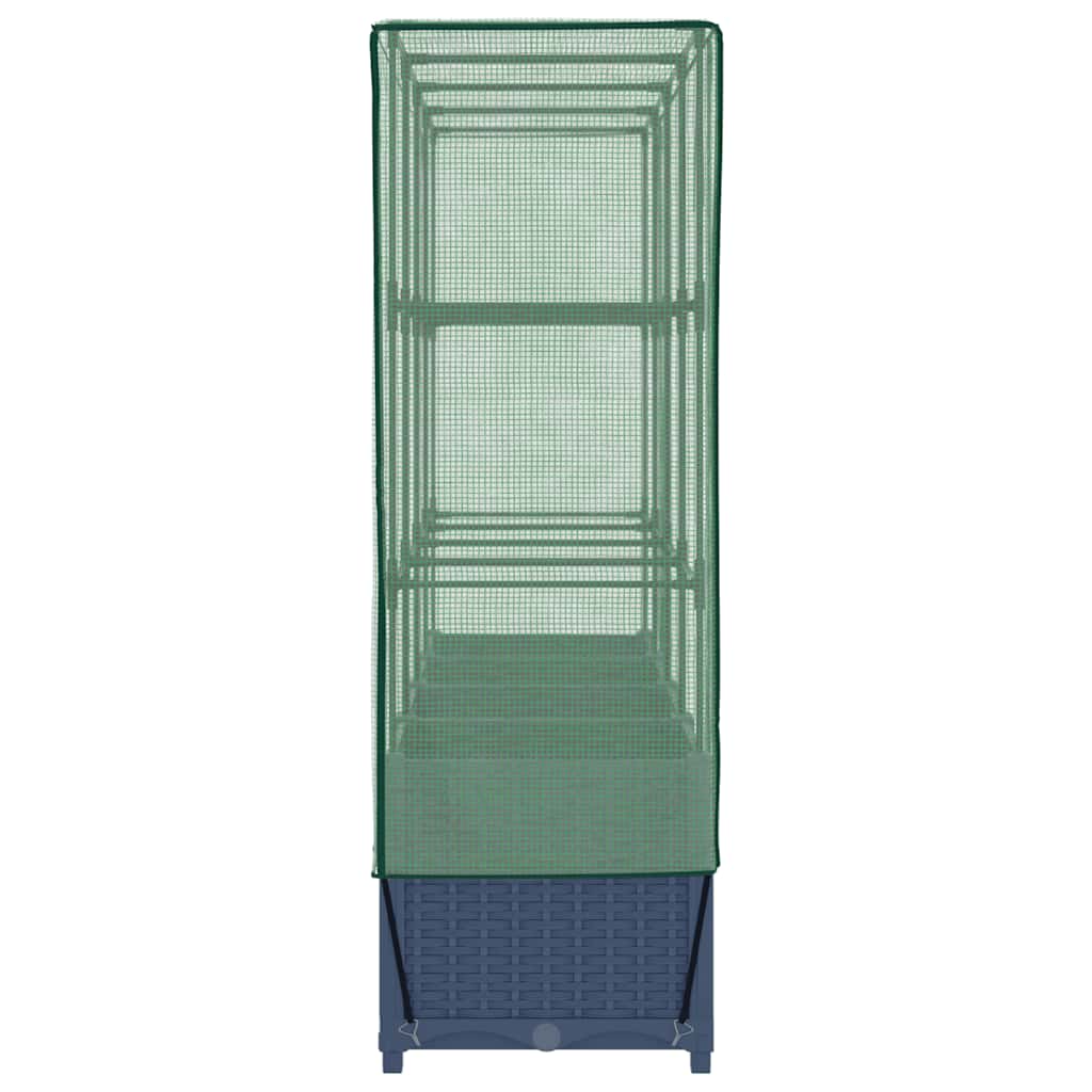 Letto Rialzato con Copertura Serra Effetto Rattan 160x40x138 cm - homemem39