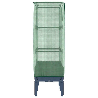 Letto Rialzato con Copertura Serra Effetto Rattan 80x40x140 cm