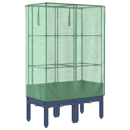 Letto Rialzato con Copertura Serra Effetto Rattan 80x40x140 cm