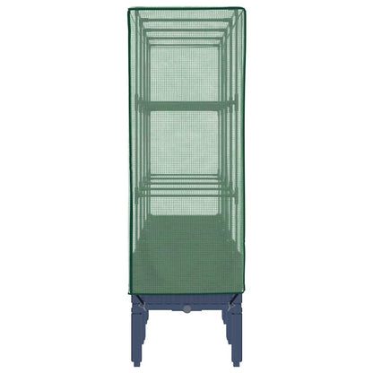 Letto Rialzato con Copertura Serra Effetto Rattan 160x40x140 cm