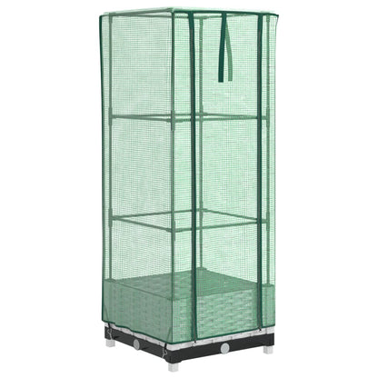 Letto Rialzato con Copertura Serra Effetto Rattan 40x40x123 cm - homemem39