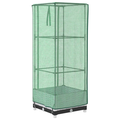 Letto Rialzato con Copertura Serra Effetto Rattan 40x40x123 cm - homemem39