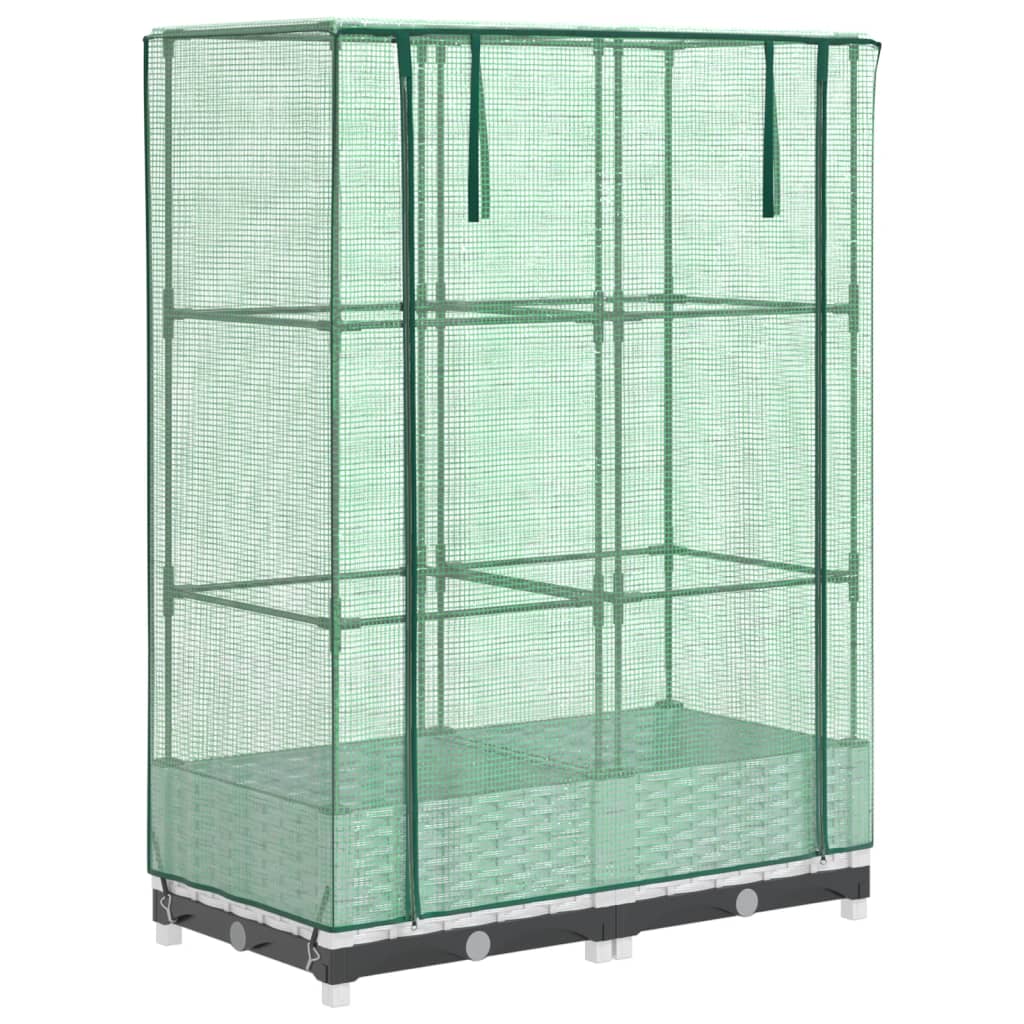 Letto Rialzato con Copertura Serra Effetto Rattan 80x40x123 cm - homemem39