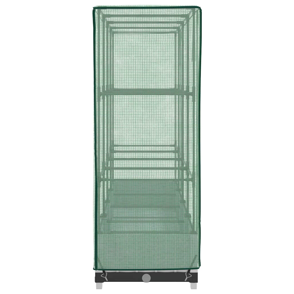 Letto Rialzato con Copertura Serra Effetto Rattan 160x40x123 cm