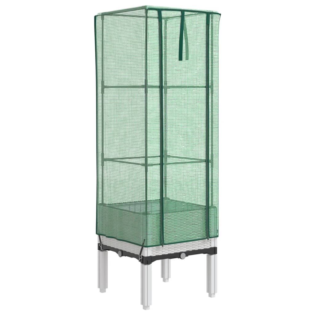 Letto Rialzato con Copertura Serra Effetto Rattan 40x40x140 cm | homemem39